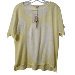 Mystree Yellow Tie-Dye Women's Top S NWT